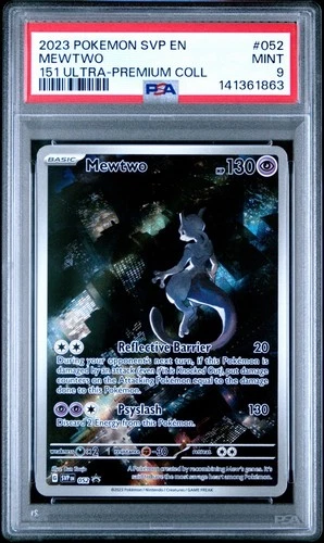 Pokemon PSA 9 Mewtwo 052 Scarlet & Violet Promo Cards Holo 151 UPC Mint