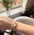 Dainty Women's Wrist Watch Vintage Oval Gold