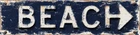 Vintage Tin BEACH Sign Retro Metal Sign for Seaside and beach Plaque 4x16 Inch