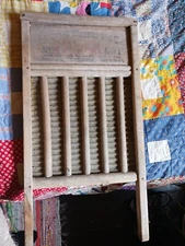 National Washboard Co. No. 801 VINTAGE WASHBOARD Farmhouse Decor Authentic 