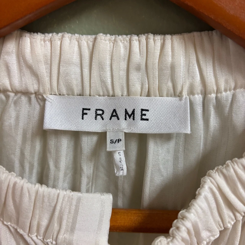 Blusa top de seda con montura para mujer talla SP manga larga abotonada silenciosa de lujo dinero antiguo Foto 4 de 4