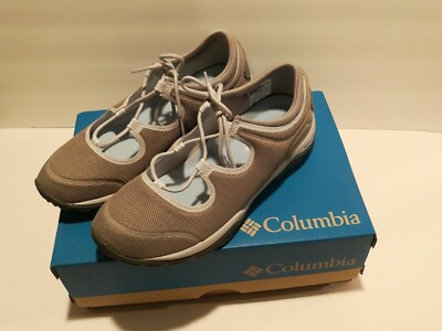 Columbia Womens Size 9 Flat Lace Up Athletic Shoes Grey Sea  display picture 1