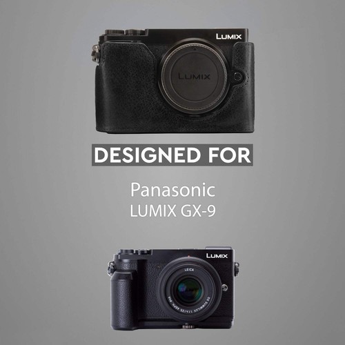 MegaGear Panasonic Lumix DC-GX9 Ever Ready Top Grain Leather Camera Half Case an - Picture 12 of 19
