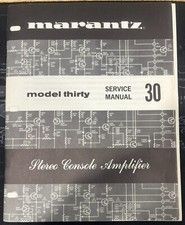 Marantz 30 Service Manual w/Service Bulletin - Excellent Condition - NOT A COPY