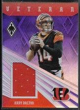 Andy Dalton 2019 Panini Phoenix Veteran Materials #3 Purple /75 Jersey Relic