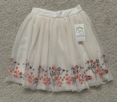 NEU Vertbaudet Tüll Tutu Lagenlook bestickt Anlass Party Rock Alter 4-5 Jahre