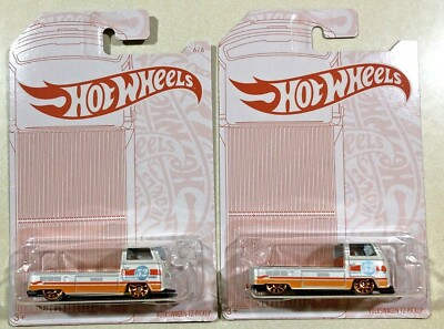 2020 Hot Wheels Volkswagen T2 Pickup 6/6 Pearl Chrome Series LOT 2