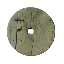 Rustic Raw Wood Round Thick Plank Display Board ws756