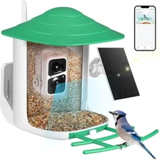Solar Bird Feeder with Camera and AI Identify - 1080P HD Smart Bird Feeder