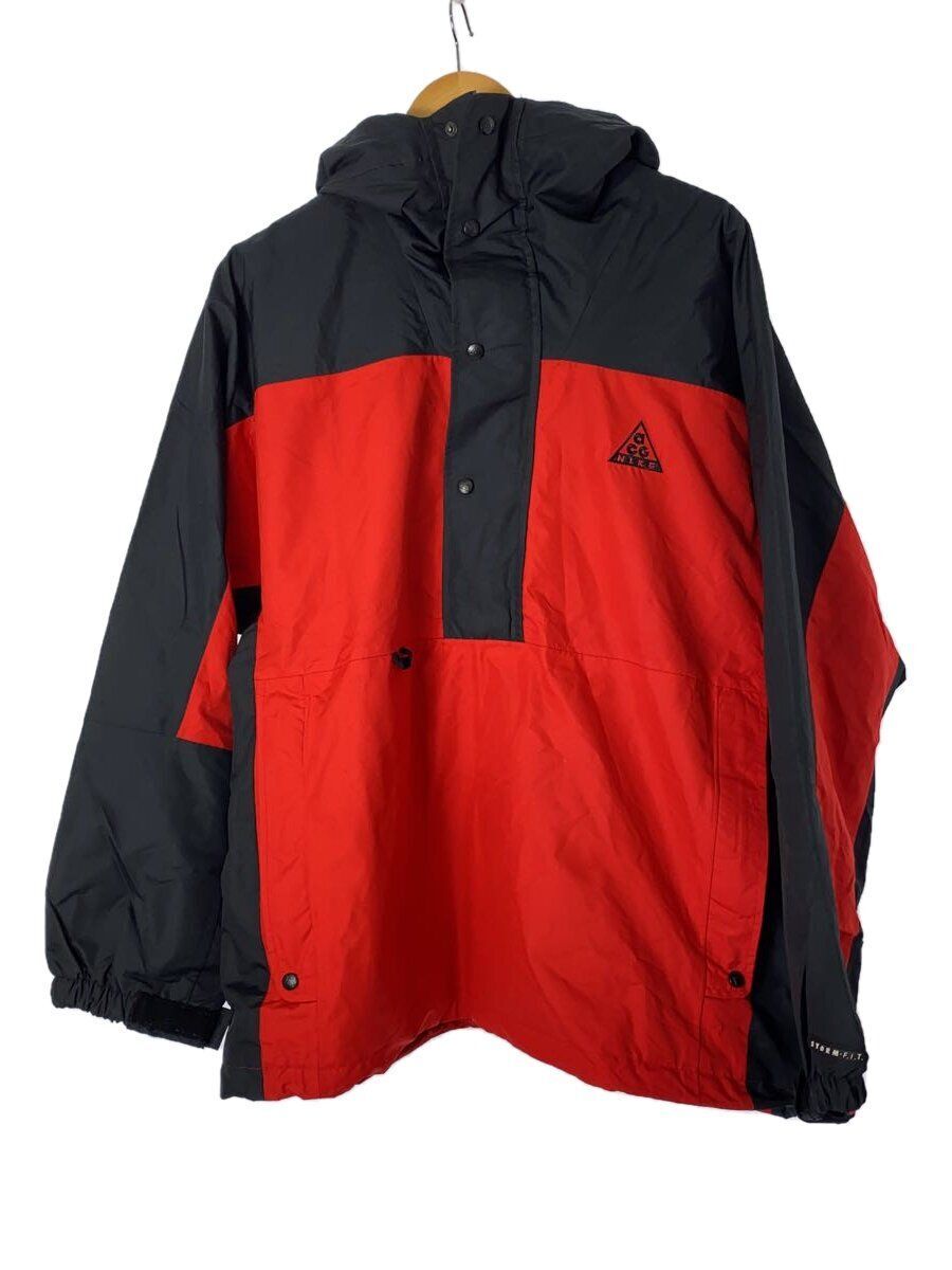 NIKE ACG Nylon Jacket M RED 350353 90s Anorak Hoodie