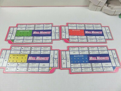 Mall Madness Board Game 1996 4 Player Board Replacements