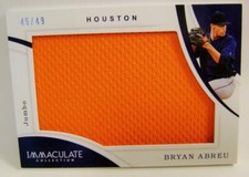 BRYAN ABREU /49 JUMBO GAME USED RELIC IMMACULATE COLLECTION PANINI 2020