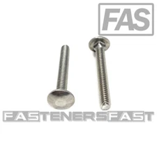 (25) 10-24x1-1/2 Carriage Bolts Stainless Steel 18-8 (25 PCS) Fast Free Shipping