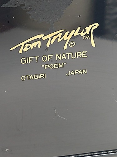 Vintage Otagiri Japan Lacquerware Box w/Set Of 4 Square Coasters TOM TAYLOR POEM - Picture 7 of 7