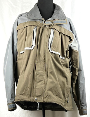 Helly Hansen Helly Tech Brown & Gray Weatherproof Jacket (No Hood) Men's XL
