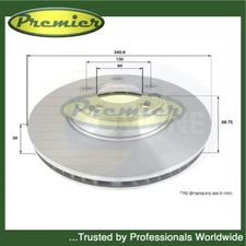 Premier Front Right Brake Disc Fits Audi Q7 Porsche Cayenne VW Touareg #1