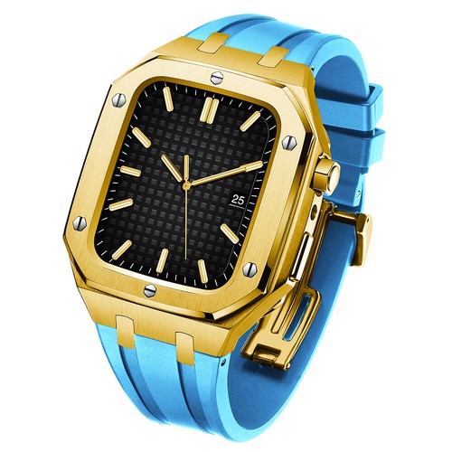 AP Royal Oak Mod Kit For Apple Watch Series 42/44/45mm Steel Case + Rubber Strap - Zdjęcie 50 z 86