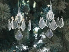 Acrylic Metal Framed Chandelier Christmas Hanging Ornament Decor