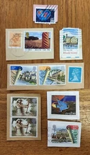 Vintage Lot of 10 Antique U.S. and International Stamps - Used - Lot BX