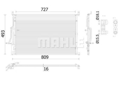 MAHLE AC 908 000S Kondensator, Klimaanlage für AUDI