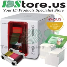 Evolis Zenius Classic Single Side Fire Red Starter Photo ID Card Printer System