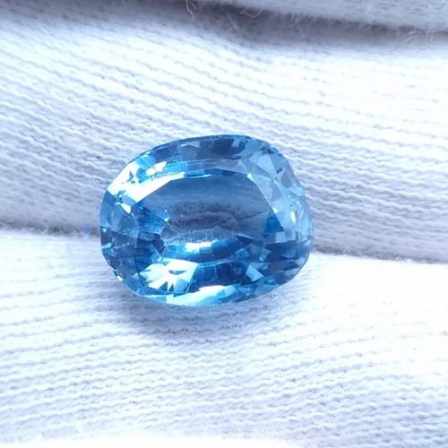 Natural Aquamarine 7.45 Ct Oval Cut Multicolor Loose Gemstone AG6 - Picture 2 of 3