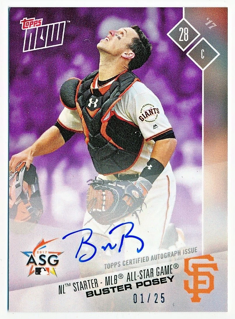 Topps Buster Posey Baseball Autographed Sports Trading Cards