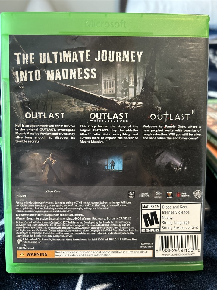 Outlast Trinity Xbox One eBay