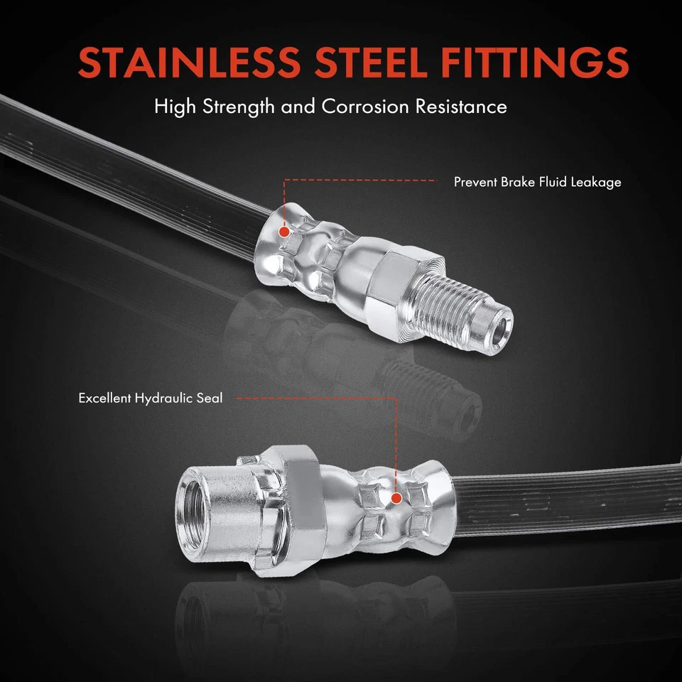 2x Mangueira hidráulica de freio dianteira esquerda e direita para Land Rover Range Rover 2002-2005 - Imagem 4 de 4