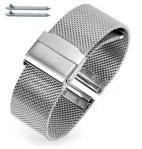 mesh watch silver