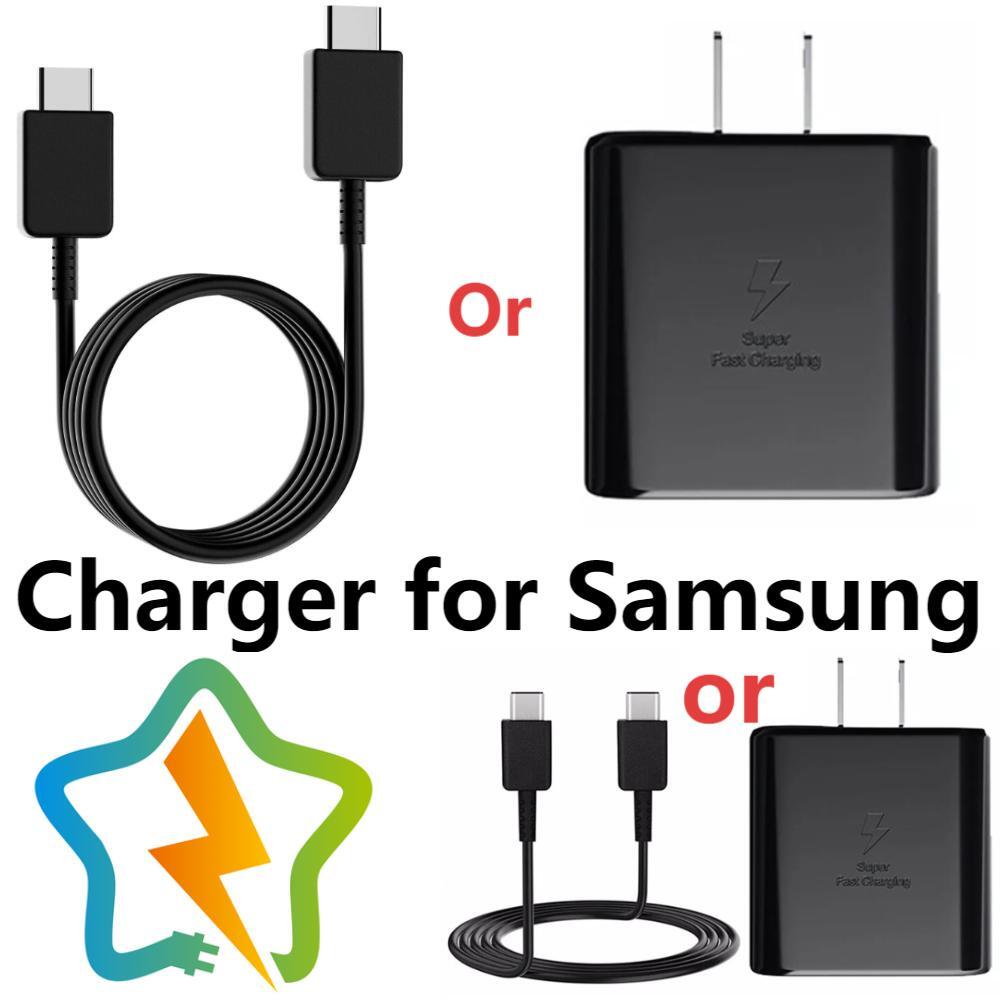 45W Fast Charger USB-C Plug for Samsung S21 Ultra Fast Charging Cable