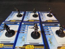 Star Wars Miniatures Neimoidian Soldier lot x6 Plus cards