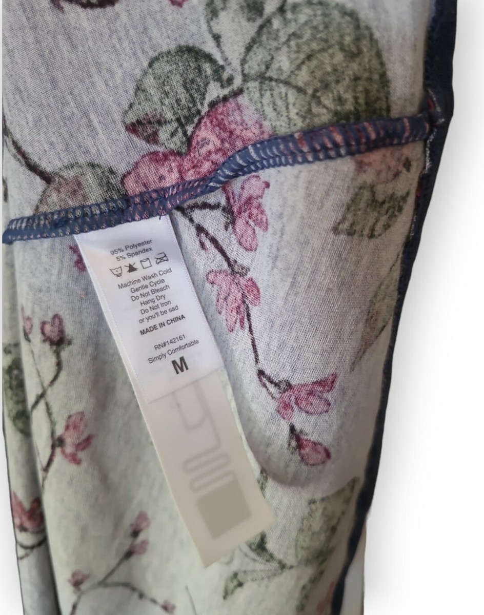 LulaRoe Rose Floral Medium Elizabeth M Flowers on Blue New! | eBay