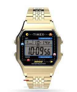 timex digital watch gold