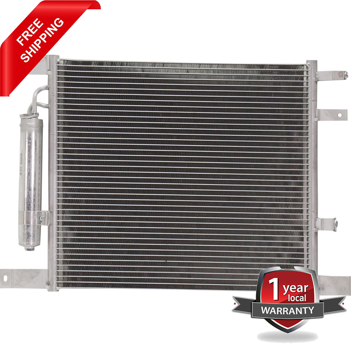 Kool-Vue A/C Condenser For 2012-2019 Nissan Versa & 2014-2019 Versa Note 1.6L - Aluminum Core, Direct Fit - Replaces OE 921009EK0A NI3030169