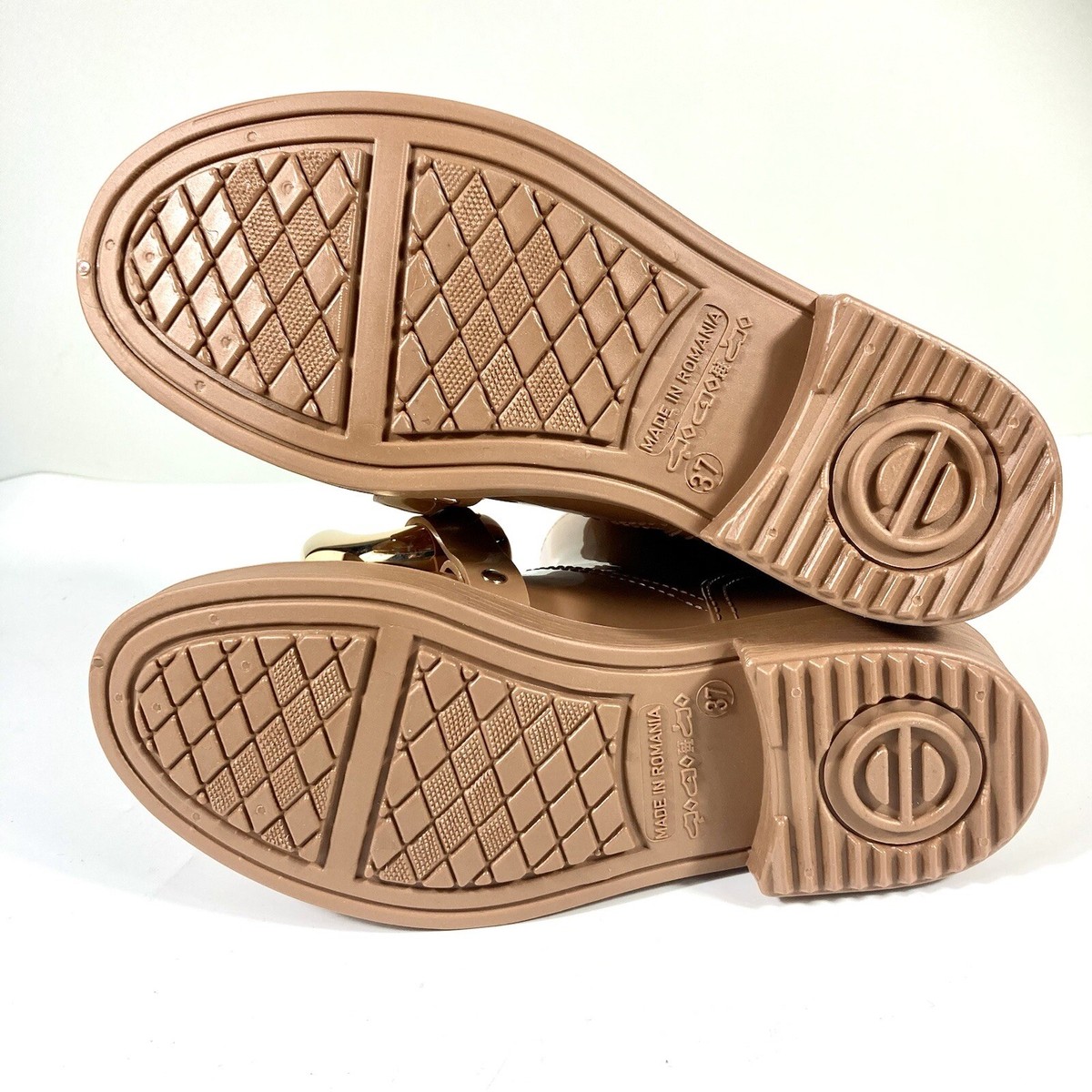 JW Anderson Chain Rubber Boots Dark Beige Brown Size 37 EU