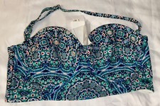 Jessica Simpson Underwire Hook  Eye Swimsuit Bikini Top L A22 