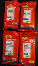 4 NEW Assured Wet Wipes Cloths Travel Pk 160ct Vitamin E  Aloe Moist Towelettes