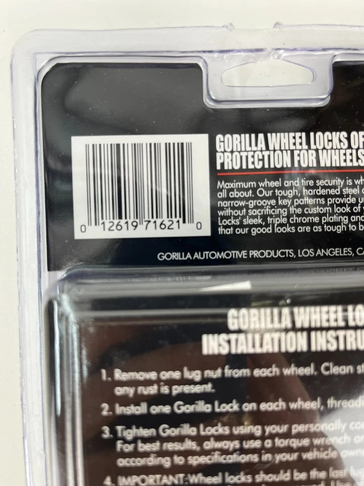 Cerraduras Rueda Gorilla 12mm x 1.25 Rosca Bellota Cromo 12x1.25 71621N NUEVO Foto 4 de 4