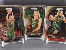 Lauren Jackson - 2022 WNBA Prizm - 3 Card Set - W25, MVP Trophy, Playing - Storm