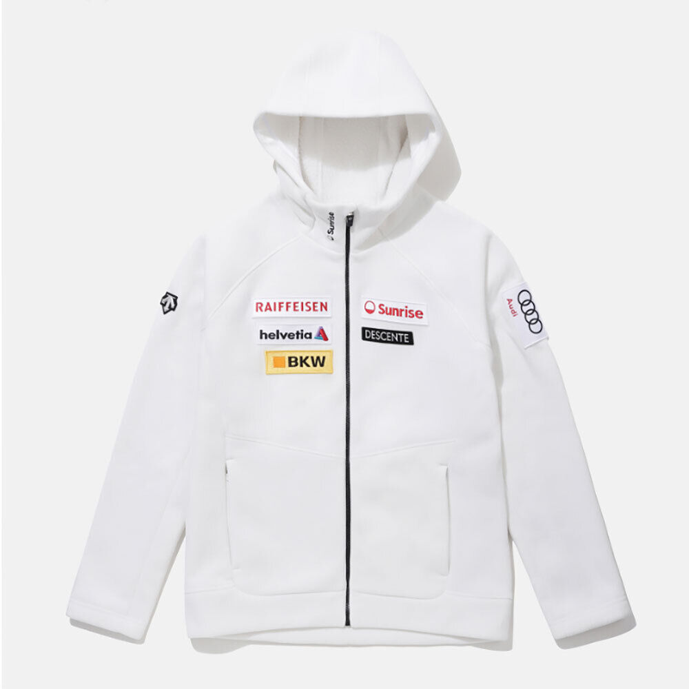 DESCENTE Men SWISS SKI TEAM HOODED FLEECE JACKET SP323SKT98 DESCENTE Men SWISS SKI TEAM HOODED FLEECE JACKET SP323SKT98