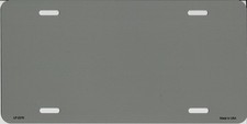 Gray Solid Blank Metal License Plate Gray Solid Blank Metal License Plate