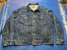 Vintage Lee Men  s Size 44 L Blue Denim Jean Trucker Jacket PATD-153438