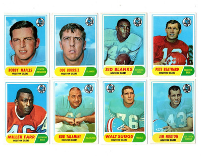 1968 Topps HOUSTON OILERS AFL team set VG/EX EX--COMPLETE!!