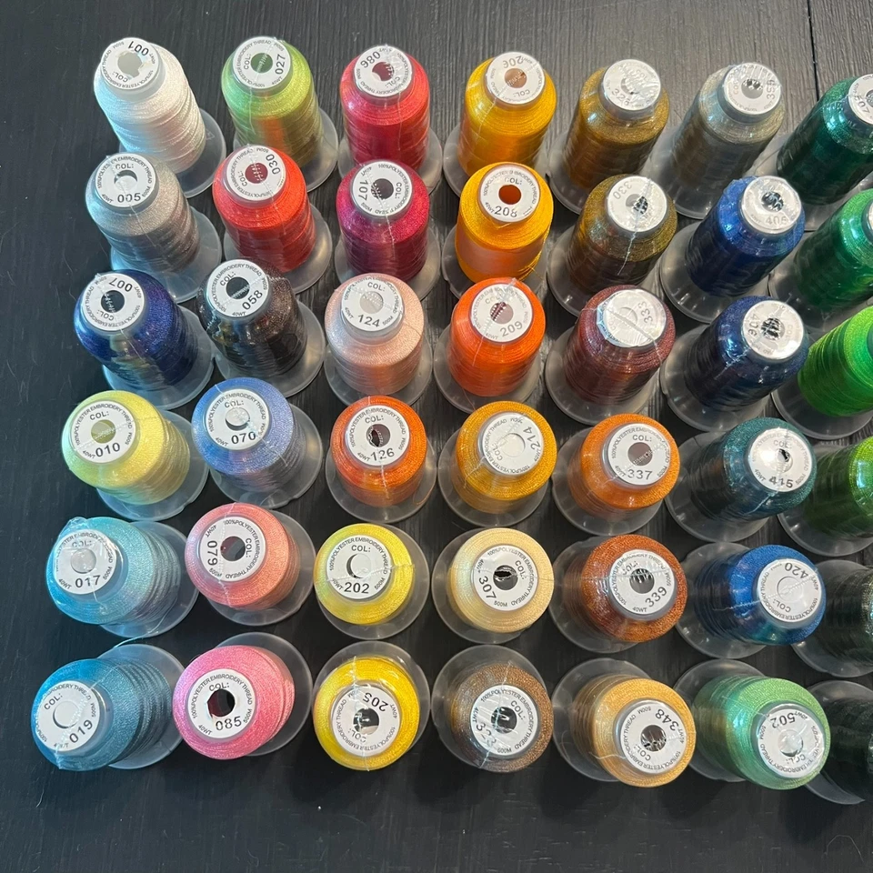 62 Spools Brother Colors Embroidery Machine Thread New Brothread - Image 3 of 4