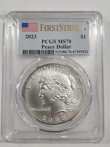 2023 Silver Peace Dollar $1 PCGS MS70 First Strike