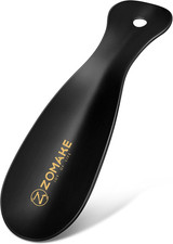 ZOMAKE Metal Shoe Horn, Small Travel Shoehorn for Men Women Kids,7.5'' Portable