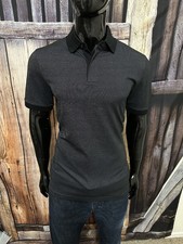 Hugo Boss Short Sleeve Black Mini Stripe  Penrose  Polo Shirt Medium NWT Slim