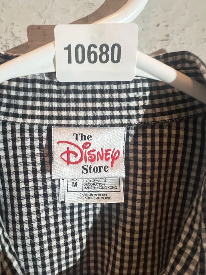 Camisa De Colección Disney Store Mickey Mouse Guinga Botón a Presión Para Mujer M Puntada Única  Foto 4 de 4
