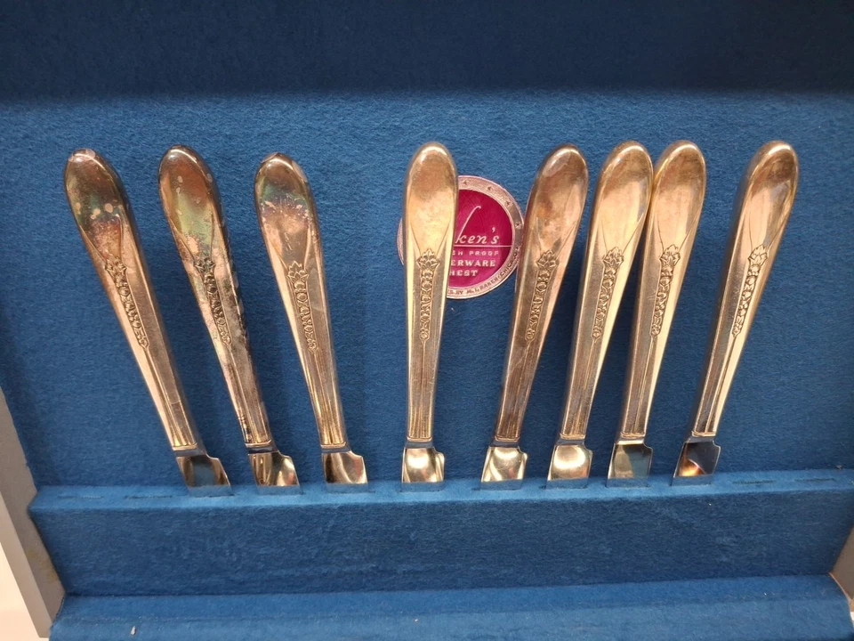 Wm Rogers Lady Ann Priscilla Silverplate Service 53 piezas y estuche servicio para 8 Foto 2 de 4